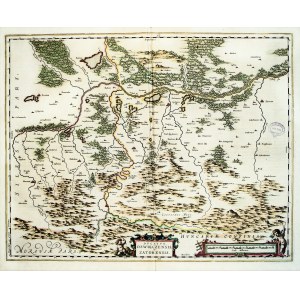 OŚWIĘCIM, ZATOR. Karte des Herzogtums Oświęcim und Zator