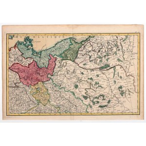 POLSKA (zwana w I RP KORONĄ). Mapa Królestwa Polskiego (ROYAUME DE POLOGNE)