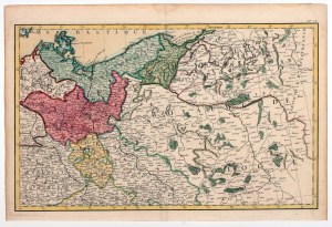 POLSKA (zwana w I RP KORONĄ). Mapa Królestwa Polskiego (ROYAUME DE POLOGNE)