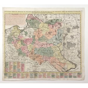POLAND (called KORONA in the First Republic), GREAT LITHUANIAN PRINCE, UKRAINE. Map of Poland, Lithuania and Ukraine; published by H.A. and Z. Chatelain