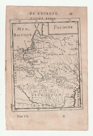 POLAND (called KORONA in the First Republic), GREAT PRINCE OF LITHUANIA. Map of Poland and Lithuania by A.M. Mallet