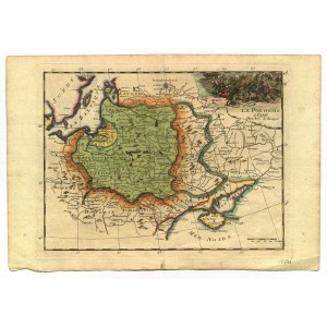 POLSKA (zwana w I RP KORONĄ), WIELKIE KSIĘSTWO LITEWSKIE. Mapa Polski i Litwy z poł XVIII w.; wyd. Le Rouge