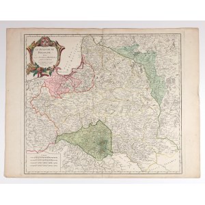 POLSKA (zwana w I RP KORONĄ), WIELKIE KSIĘSTWO LITEWSKIE. Mapa ziem Rzeczypospolitej; wyd. G. i D. Robert de Vaugondy