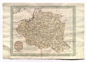POLSKA (zwana w I RP KORONĄ), WIELKIE KSIĘSTWO LITEWSKIE. Mapa Polski i Litwy; oprac. J. Bayly
