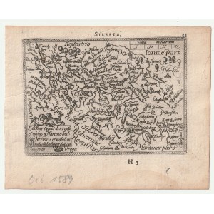 SLĄSK. Karte von Schlesien; eine der Varianten der Karte von M. Helwig