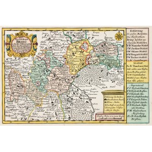 BRZEG. Mapa Księstwa Brzeskiego; ryt. J.G. Schreiber