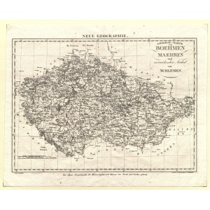 CIESZYN. Mapa Czech i Moraw z Księstwem Cieszyńskim; rys. Schlieben, lit. C. Ausfeld