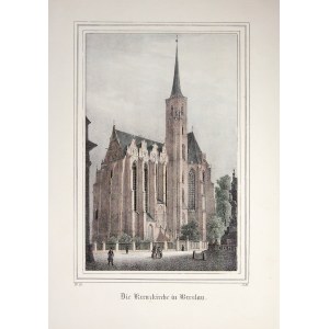 WROCŁAW. Kościół św. Krzyża, pochodzi z Borussia…, lit. kolor.