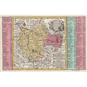 WOŁÓW. Mapa Księstwa Wołowskiego; ryt. G.F. Lotter