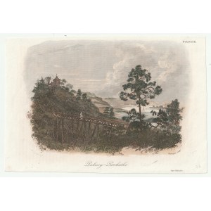 PARCHATKA, PUŁAWY. Panorama; ryt. Émile Rouargue, pochodzi z: La Pologne historique,... L. Chodźko, wyd. Paryż 1835-1842; stal. kolor.