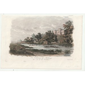 PUŁAWY. Palast in Puławy am Ufer der Weichsel; aus: La Pologne historique,... L. Chodźko, Hrsg. Paris 1835-1842; Stahl, Farbe.
