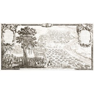 WARSAW. Panorama of the Battle of Warsaw - Day One, according to a drawing by Erik Jönsson Dahlbergh, from: Pufendorf, Samuel, Histoire Du Regne De Charles Gustave..., 1697; copper. from aquf. cz.-b.