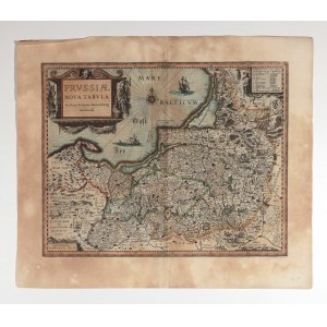 PRUSY KRÓLEWSKIE i KSIĄŻĘCE, ZIEMIA CHEŁMIŃSKA. Mapa Prus; oprac. Caspar Henneberger, wyd. G. Blaeu