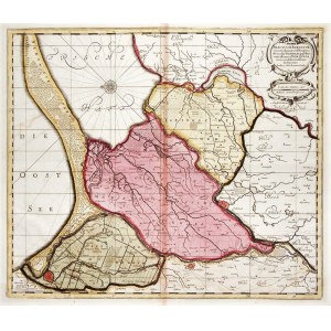 ROYAL PRUSSIA, ¯U³AWY WI¶LANE, GDAÑSK, ELBL±G. Map of the Vistula Zulawy with schematic plans of Danzig, Malbork, Tczew and Elblag; compiled. by Olaus Johannes Gothus (Olaf Hanson