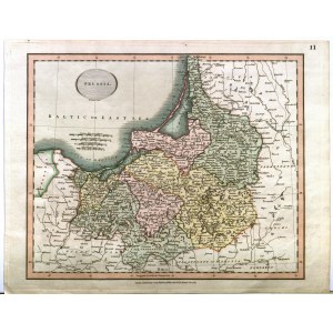 PRUSY, POMORZE. Mapa Pomorza Gdańskiego oraz Prus Wschodnich; oprac. i wyd. John Cary