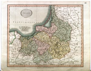 PRUSY, POMORZE. Mapa Pomorza Gdańskiego oraz Prus Wschodnich; oprac. i wyd. John Cary