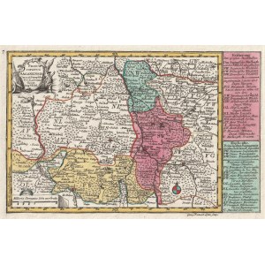 ŻAGAŃ. Karte des Herzogtums Zagan; hrsg. von T.C. Lotter