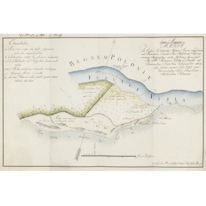 GÓRKA, WITÓW k. Krakowa. Mapa najbliższej okolicy miejscowości Górka i Witów nad Wisłą; rys. Wilhelm Gustav Moritz