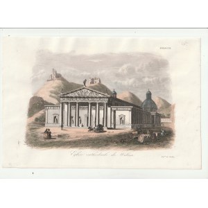 VILNA (lit. Vilnius). Domkirche von Vilnius; entnommen aus: La Pologne historique,. L. Chodzko, Hrsg. Paris 1835-1842; Stahl. fb.