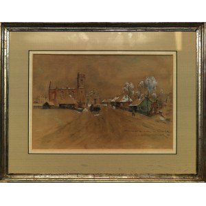 ORSZA. Church Ruins of 1941, watercolor by Winkler, 1941, color; st. bdb, frame and glass, dimensions with frame: 425x335 mm