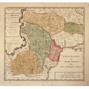 JEDYSAN - Oczakowski Tatars, Podolia, Wallachia, Moldavia, Bessarabia. Map by Johann Matthias Haas, published by the outhouse of the Homann Heirs, Amsterdam 1769; copper color.