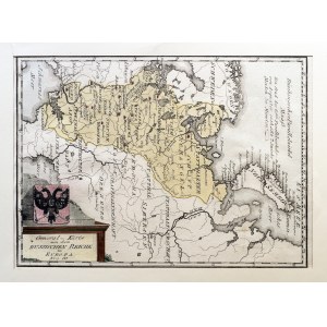 UKRAINA, NOWA ROSJA, ROSJA. Mapa zachodniej części Rosji; pochodzi z największego XVIII-wiecznego atlasu Schauplatz der fünf Theile der Welt [...], wyd. F. J. J. von Reilly, Wiedeń 1789-1806; miedz. kolor.