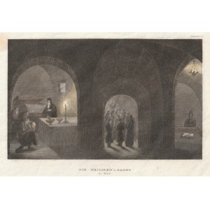 KIJÓW (Київ). Catacombs of the Pechersk Lavra, taken from: Meyer's Universum (1833-1860); steel. color.