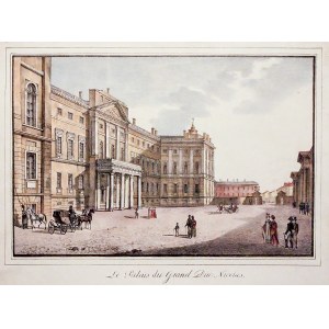 SANKT PETERSBURG (Санкт-Петербург). Aniczkovsky Palace, owned by Grand Duke Nikolai Pavlovich; color lettering, ca. 1830