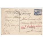 KÓRNIK, ZAKOPANE - Postcard: Fragments of the Female Business School named after Jen. Hr. J. Zamoyska of the Society of Secondary Schools in Sosnowiec..., with wishes for Maria Zamoyska (1860-1937), daughter of Gen. Władysław Zamoyski and Jadwiga née Dzia