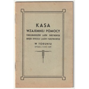 TORUŃ - Lasy Państwowe. Książeczka Członkowska członka Kasy Wzajemnej Pomocy Funkcjonariuszów Lasów Państwowych w Toruniu Juliusza Zajączkowskiego