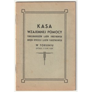 TORUŃ - National Forests. Membership booklet of a member of the Mutual Aid Fund of State Forestry Officers in Toruń Juliusz Zajączkowski.