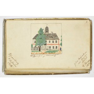 SWIDNICA, NEW ORE. A cassette shtambouche of Świdnica middle school students. It belonged to a student of the Świdnica Gymnasium, who came from Nowa Ruda. He collected 30 entries of his schoolmates from 1850-1851, some of the entries in Latin and even Gre