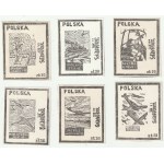 Collection of 8 stamps. M. Cassino, Sangro, Apennines, Garland, Convoy Shield, Over Africa, Canal Patrols, 303 Squadron.