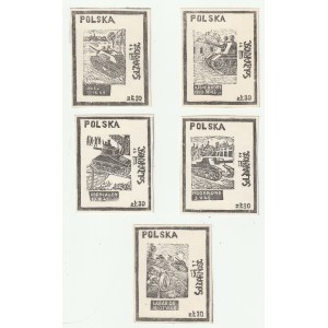 Collection of 7 stamps. T. Hielt, Ghent, Axel, Aschendorf, Oderlagen, Moorburg, Lagarde.