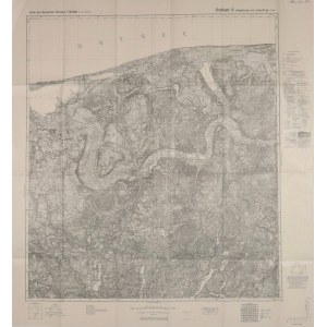 LĘBORK. map of the Lębork area, Leba in the north, Żakowo in the south; taken from Karte des Deutschen..., scale 1 : 100 000, Reichsamt..., 1941; legend; b/w, folded (small tears in folded areas)