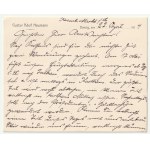 GDAŃSK. Umschlag und Brief auf Gustav Adolf Neumanns eigenem Briefpapier aus Danzig, Zam. Kassub Markt 1 d, nach Kartuzy, 23.4.14, Danziger Poststempel