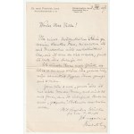 GDAŃSK. Koperta dr med. Friedricha Lenza z Danzig-Langfuhr, Hermannshöfer Weg 17 dołączony odręczny list F. Lenza na kartce papieru 3.VIII.1917, znaczek i stempel poczty gdańskiej z datą: 3.8.17