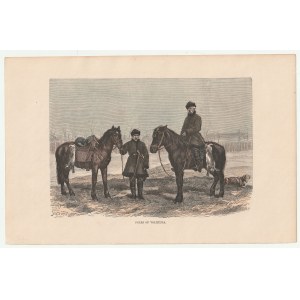WOOLÑ. Mounted Poles, eng. Achille-Louis-Joseph Sirouy, ca. 1888, wood. st. color.
