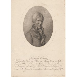 [CIESZYN, CONFEDERATION OF BARK] - Albert Kazimierz Sasko-Cieszyński (1738-1822), bust in oval; litt. by C.H. Pfeiffer based on a painting by Isabe, ca. 1800; copper. point b/w.