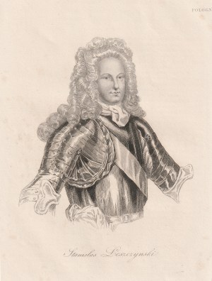 STANISŁAW LESZCZYŃSKI (1677-1766), król Polski; pochodzi z: La Pologne historique,... L. Chodźko, wyd. Paryż 1835-1842; stal. cz.-b.