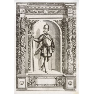[GRUNWALD] - ŽIŽKA Jan (1360-1424), Czech national hero, leader of the Taborites during the Hussite Wars; full figure in armor, eng. Dominicus Custos according to Giovanni Battista Fontana