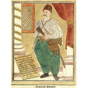 [VIENA ODSIS] - KULCZYCKI Jerzy Franciszek (1640-1694). Portrait of the Turkish translator and diplomat in Turkish dress, in which he was to make his way through the Turkish camp as a messenger from besieged Vienna in 1683, founder of one of the first