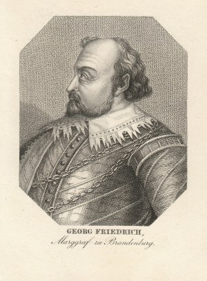 [OPOLE, ŻAGAŃ, BYTOM, PRUSY PRINCE] - George Frederick Hohenzollern (1539-1603); anonymous, ca. 1820; steel. cz.-b.