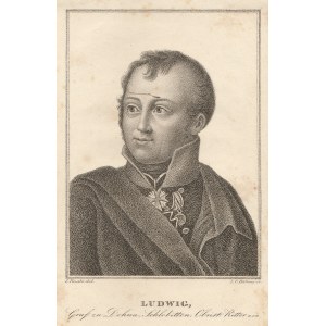 [SŁOBITY, GDAŃSK] - ZU DOHNA-SCHLOBITTEN Ludwig Moritz Achatius (1776-1814), rys. I. Raabe, ryt. I.C. Böhme; miedz. punktowy cz.-b.