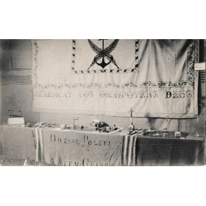 POW CAMP Altengrabow. The altar in the chapel of the Stalag XI-A Altengrabow POW camp