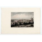 GORZOW WIELKOPOLSKI. View of the city, ryt. Poppel and Kurz according to a drawing by J. Gottheil, ca. 1856.