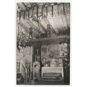 DĘBNO PODHALAŃSKIE. Interior of the 15th-century Gothic wooden church of St. Michael the Archangel