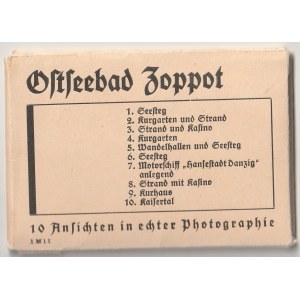 SOPOT. Blok 10 cz.-b, fot. w tekturowej kopercie z widokami Sopotu