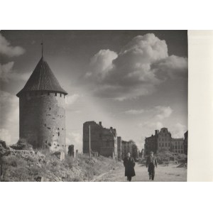 GDANSK. Łabędź Turm nach dem Wiederaufbau; Foto: Kazimierz Lelewicz, Gdańsk-Wrzeszcz, 1953