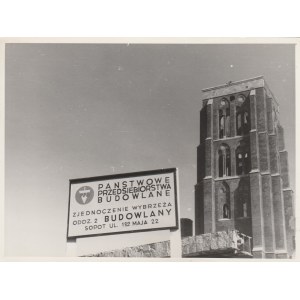 GDANSK. St. Marien-Basilika während der Restaurierung - Blick auf den Turm